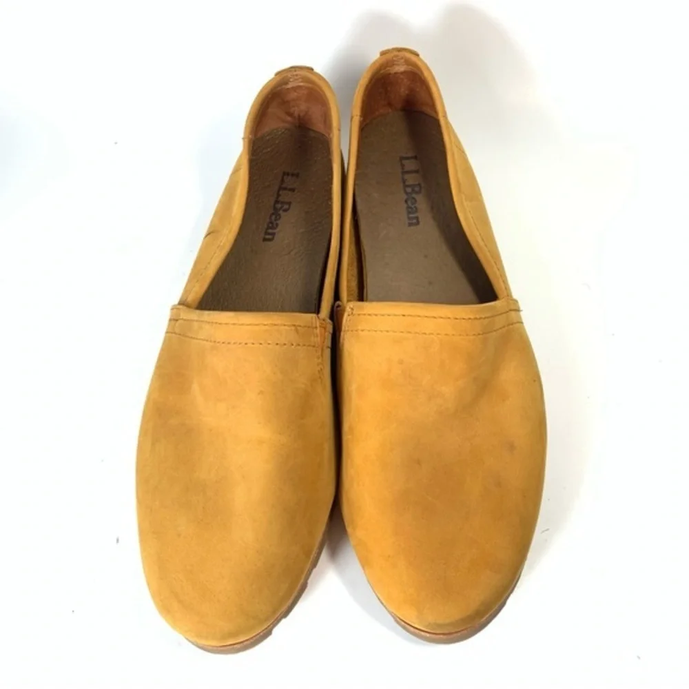 LL Bean Lakewashed Slip On Shoes Caramel Brown